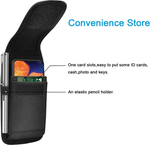 Vista 10 de Funda de nailon para teléfono celular con clip, para Samsung Galaxy S26 S25 FE S24 S22 S21 S20 A37 5G A17 A36 A16 A55 A35 A15 A26 A56 Note 20 10
