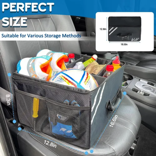Vista 3 de WOLT Organizador de maletero de golf, bolsa de viaje de golf plegable y plegable, casillero de golf impermeable con compartimento separado