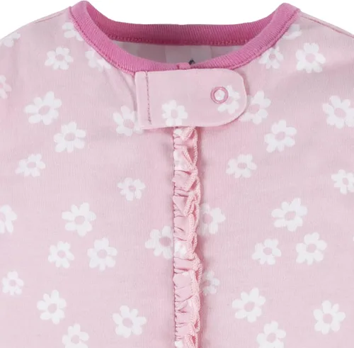 Vista 4 de Gerber Paquete de 2 mamelucos Sleep 'N Play para bebé niña, Guinga rosa y margaritas