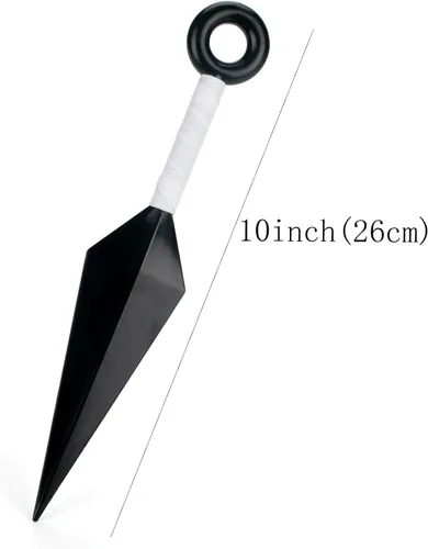 Vista 2 de Ninja Cosplay Big Kunai - Lanzadores de plástico Kunai juguete con temática de ninja color blanco