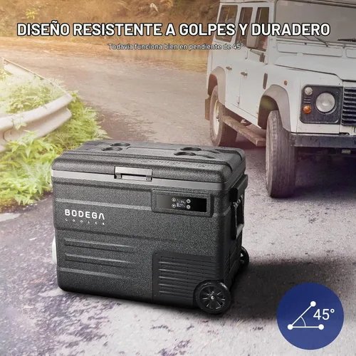 Vista 3 de BODEGACOOLER - Refrigerador de coche de 12 voltios, refrigerador de automóvil de 58 cuartos (55 L) con ruedas, congelador portátil