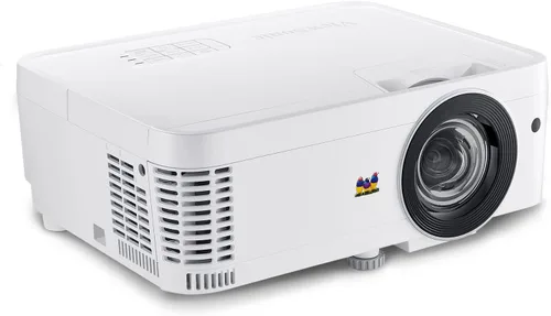 Vista 3 de ViewSonic PS501W 3400 lúmenes WXGA HDMI proyector de corto alcance para el hogar y la oficina