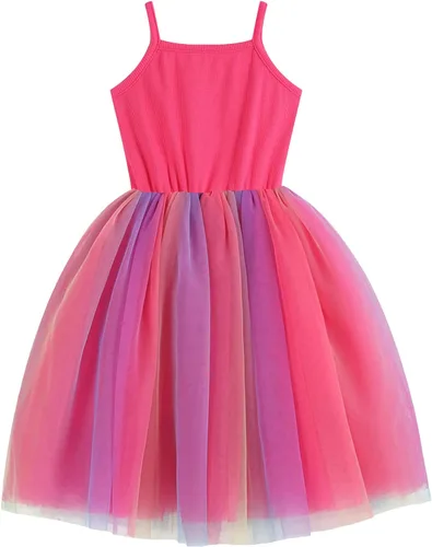 Vista 2 de Vestido tutú de manga larga para niñas pequeñas, sin mangas, vestido de tul de princesa