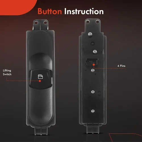 Vista 4 de A-Premium Interruptor del elevalunas eléctrico del lado derecho del pasajero