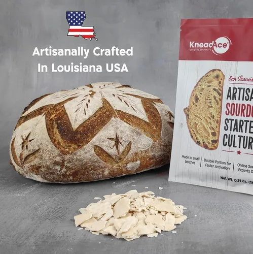 Vista 3 de KneadAce Cultivo de masa madre - Levadura silvestre natural de activación rápida para pan casero - Cultivo de masa madre deshidratado para hornear