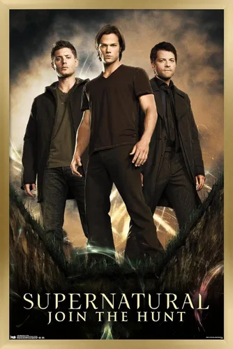 Vista 9 de Trends International Supernatural - Póster de pared de grupo, 14.725 x 22.375 pulgadas, versión con marco de madera tipo granero