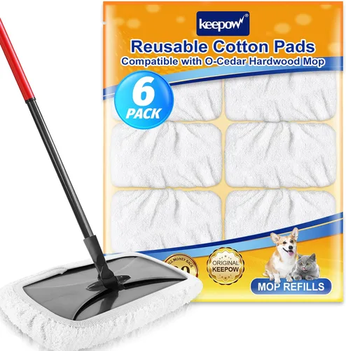 Vista 8 de KEEPOW Almohadillas reutilizables para trapeador compatibles con mopa de microfibra O Cedar Hardwood Floor'N More, cabezales de repuesto para uso