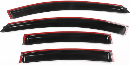 Vista 3 de IKON MOTORSPORTS - Visera de ventana compatible con Chevrolet Cruze 2010-2015 2016 Chevrolet Cruze Limited, estilo delgado, acrílico, negro