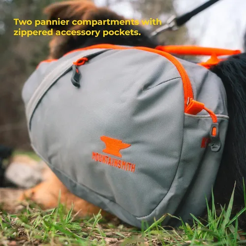 Vista 3 de Mountainsmith K-9 mochila para perro Arnés de mochila canina, ajustable, portador de bolsa de sillín, para senderismo y campamento