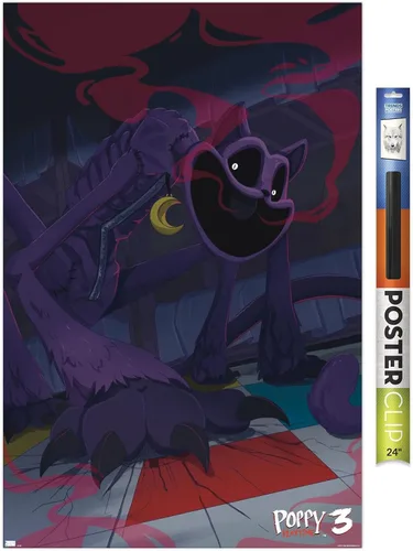 Vista 15 de Poppy Playtime: Capítulo 3 - Póster de pared CatNap, 34 pulgadas de largo x 22.4 pulgadas de ancho, versión premium sin marco