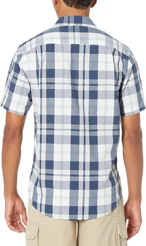 Vista 2 de Tienda Essentials Men's Slim-Fit Short-Sleeve Poplin Shirt