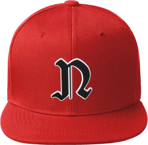 Vista 894 de Daxton Gorra clásica con visera de billete plano con letras del alfabeto inglés antiguo de la A a la Z