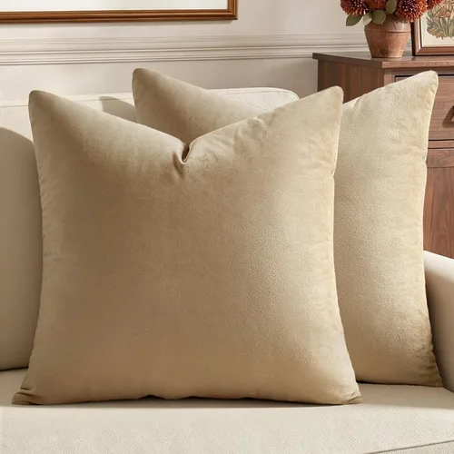 Vista 38 de MIULEE Paquete de 2 fundas de almohada de terciopelo decorativas rectangulares lumbares, fundas de cojín suaves sólidas para sofá, sofá, dormitorio