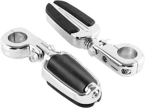 Vista 16 de Green-L Estriberas universales para motocicleta de 1 1/4 pulgadas con abrazadera P para Harley Sportster Softail Dyna Touring Road King Street Glide