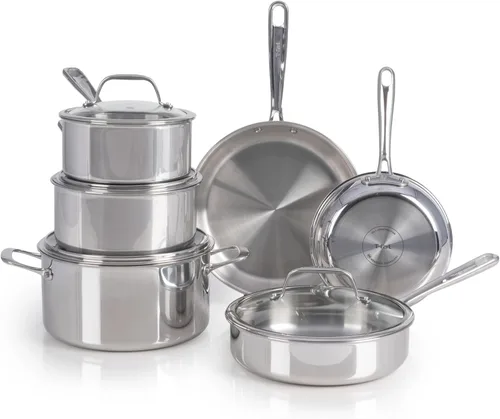Vista 11 de T-Fal Pro Tri-Ply - Juego de utensilios de cocina de acero inoxidable de 3 piezas, utensilios de cocina por inducción, apto para horno a 500°F