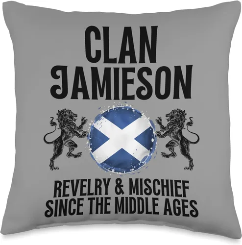 Vista 5 de Scotland Clan Gifts For The Jamieson Family Jamieson Clan Scottish Family Name Scotland Heráldica - Almohada de 18 x 18 pulgadas, multicolor