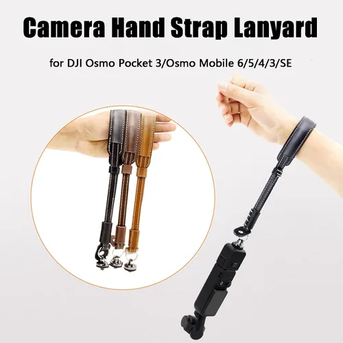 Vista 2 de Correa de mano para cámara fotográfica, correa de muñeca, soporte para DJI Osmo Pocket 3 Camera Wristband Hand Grip
