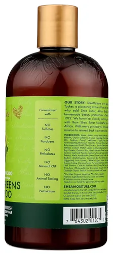 Vista 5 de SHEA MOISTURE Champú Moringa Aguacate Power Greens, 13 FZ