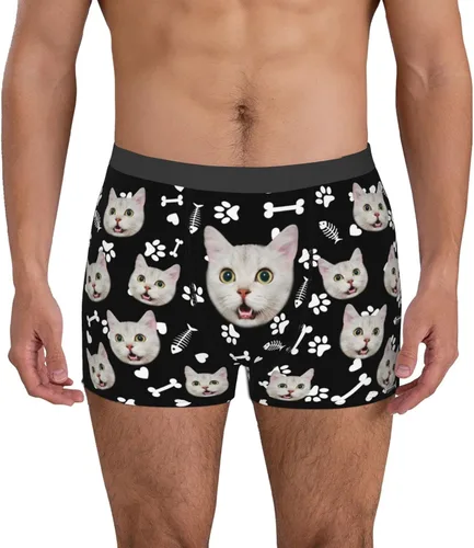 Vista 4 de Nsipan Ropa interior personalizada para hombres, calzoncillos tipo bóxer para novio, marido