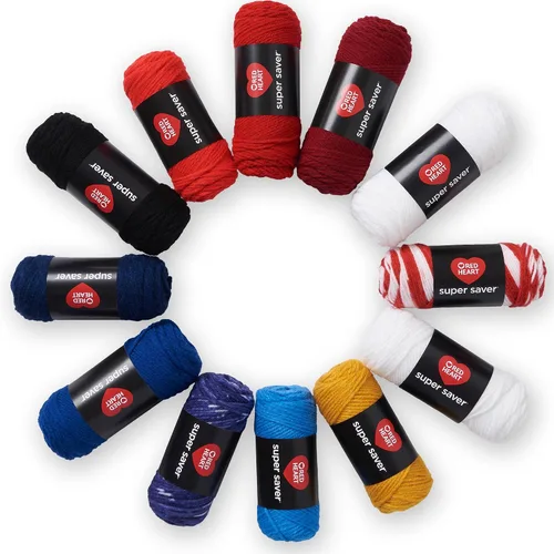 Vista 8 de Red Heart Super Saver Super Yarn - Kit de manualidades para proyectos de ganchillo y tejer y amigurumi