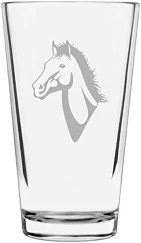 Vista 38 de Shetland Pony (cuerpo) - Vaso de pinta grabado con temática de caballo alternativo de 16 onzas