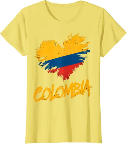 Vista 34 de Camiseta con la bandera del corazón de Colombia
