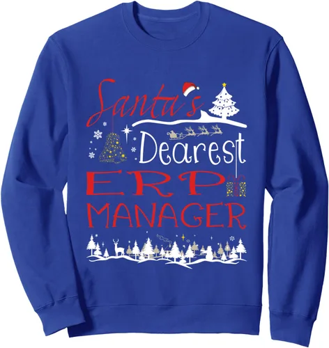 Vista 4 de ERP Manager Xmas Job Cute Christmas Sweatshirt