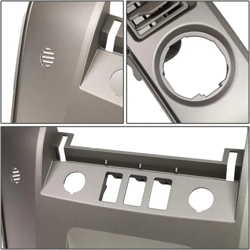 Vista 4 de DNA MOTORING Center Dash Audio A/C Finisher Surround Bisel con altavoz Bisel compatible con 04-06 Titan / 05-06 Armada Panel Lid 682577S000