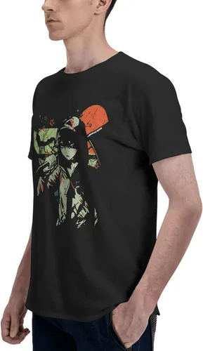 Vista 5 de Anime Angels-of-Death T-Shirt Men's Fashion Round Neck Cotton Shirts Summer Short Sleeve Tee