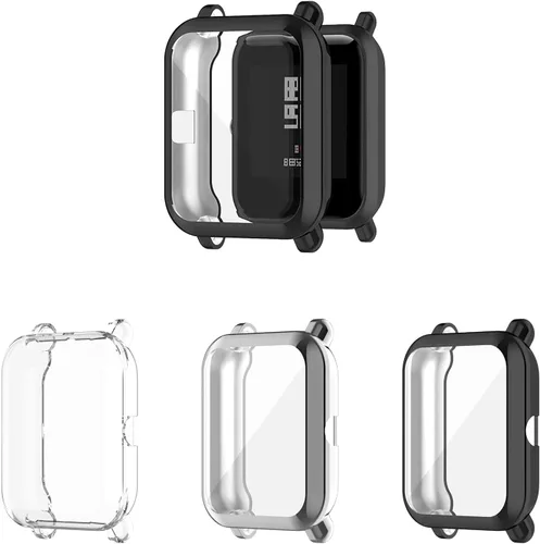 Vista 8 de BabyValley Funda compatible con Amazfit Bip/Bip U/Bip Lite - Carcasa protectora de pantalla para Bip/Bip U/Bip Lite (negro)