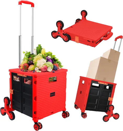 Vista 21 de Ruedas de Repuesto para Subir Escaleras para Carrito de Compras y Lavandería, Ruedas para Subir Escaleras de Carrito de Compras Triangular Trolley