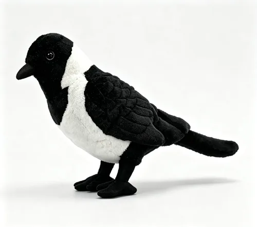 Vista 9 de Brown-headed Gull Plush Stuffed Toy, Realistic Bird Gift for Kids, 9.5in