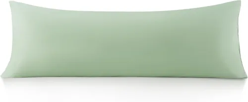 Vista 15 de Leeden - Funda de almohada de algodón para el cuerpo de 800 hilos, ultrasuave y transpirable para adultos, cierre de sobre, 21 x 54 pulgadas