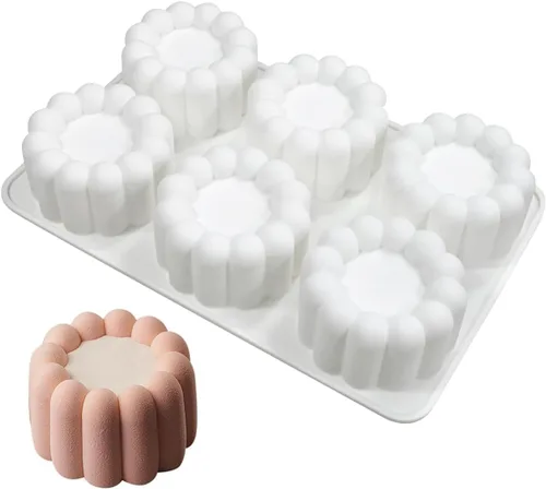 Vista 7 de mostsom Molde de silicona para pastel de mousse de flores, molde de helado, molde de chocolate, jabón, cupcakes 3D, utensilios para hornear, molde