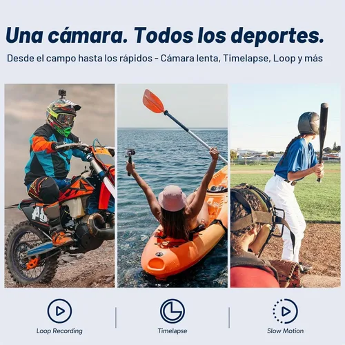 Vista 7 de AKASO Brave 4 Pro Action Camera 4K con tarjeta MicroSD U3 de 64 GB
