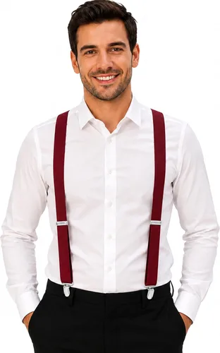 Vista 10 de Dibi Suspenders for Men Heavy Duty 1" Y-Back Adjustable Strong Metal Clips Negro