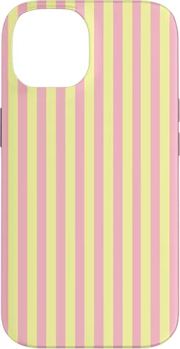 Vista 4 de Funda para iPhone 17 con rayas verticales amarillas y rosadas