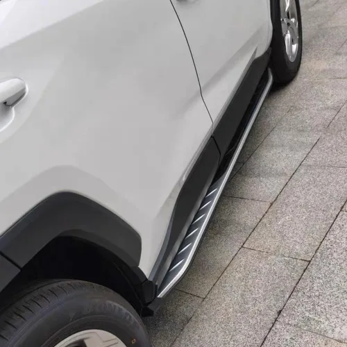 Vista 7 de Estribos aptos para Toyota RAV4 2019-2025 Accesorios de barra Nerf para escalones laterales