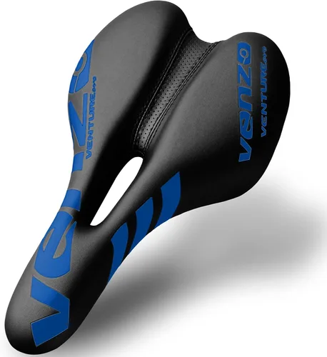 Vista 8 de Venzo Comfortable Saddle Bike Seat Soft & Durable Bicycle Seat for MTB, Road, Exercise, Trekking, Folding, Hybrid & Cruiser Bikes Breathable &