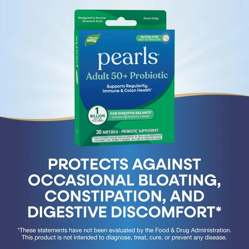 Vista 4 de Nature's Way Pearls - Probióticos para adultos mayores de 50 años, probióticos para la salud digestiva* Apoya la regularidad, la salud inmunológica