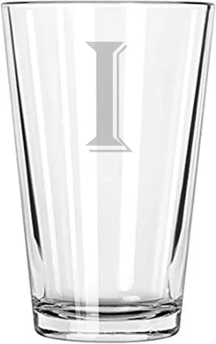 Vista 8 de Vaso de cerveza 16 oz pinta Monograma (B)