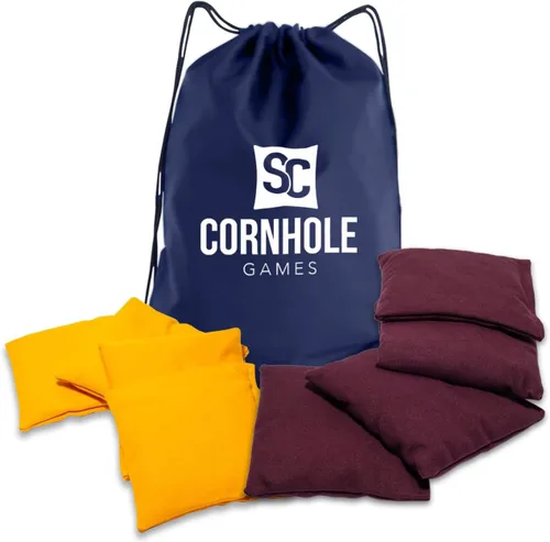Vista 22 de Bolsas de cornhole resistentes al clima (juego de 8) - Tamaño/peso profesional de regulación (16 oz) - Uso en tableros de cornhole profesionales