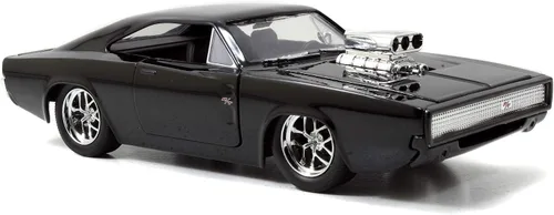 Vista 12 de Jada Toys 253203016 Fast & Furious Dom's 1970 Dodge Charger R/T, Build+Collect, modelo de ajuste de coche, escala 1:24, incluye figura de Dominic
