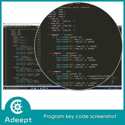 Vista 9 de Adeept DarkPaw Bionic - Kit de robot araña cuadrúpedo compatible con Raspberry Pi 4 3 Modelo B+/B, robot de rastreo STEM, OpenCV, autoestabilizador