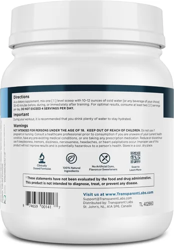 Vista 9 de Transparent Labs BCAA Glutamina - 30 porciones, limonada de fresa