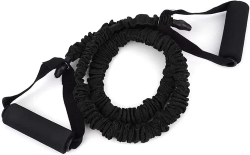Vista 7 de Cuerda de tracción ranurada, bandas de resistencia para fitness, antirotura, cinturón elástico para interiores, yoga, entrenamiento de potencia