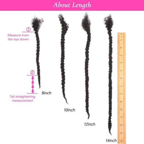 Vista 2 de Extensiones de cabello humano texturizado con extremos rizados, extensiones de cabello humano completamente hechas a mano para mujeres/hombres, se