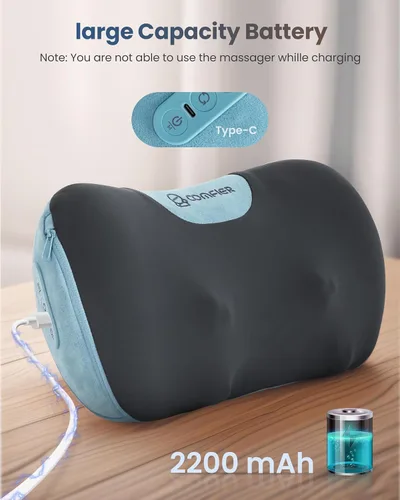 Vista 6 de COMFIER Masajeador de cuero cabelludo y masajeador Shiatsu para cuello y espalda