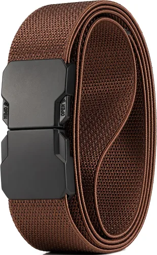 Vista 9 de GEIT - Cinturón elástico de nylon con hebilla de metal de liberación rápida, 3,4 cm, cinturón táctico invisible para golf casual