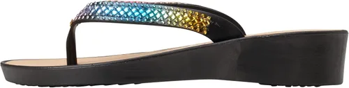 Vista 4 de bebe Girls' Sandals - Glitter Rhinestone Thong Flip Flops (Little KidBig Kid)